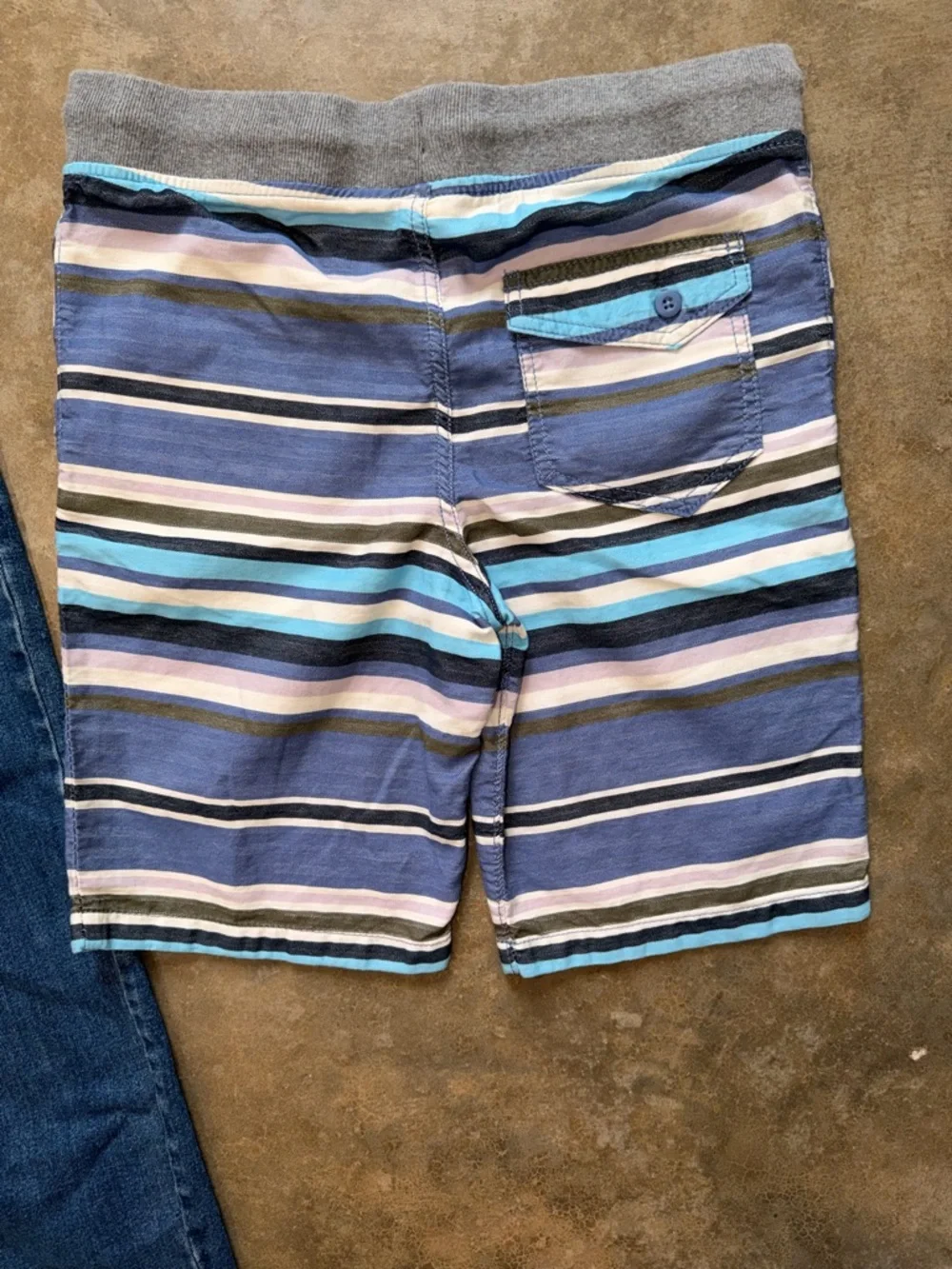 Boys Bundle - Blue Striped Shorts and Adjustable Waist Denim Jeans - Size XL - Picture 6 of 13